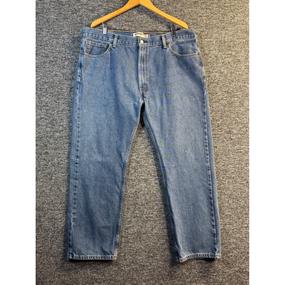 Levis 505 Straight Fit Jeans Mens 42x30 Blue Denim Medium Wash 100% Cotton Mex